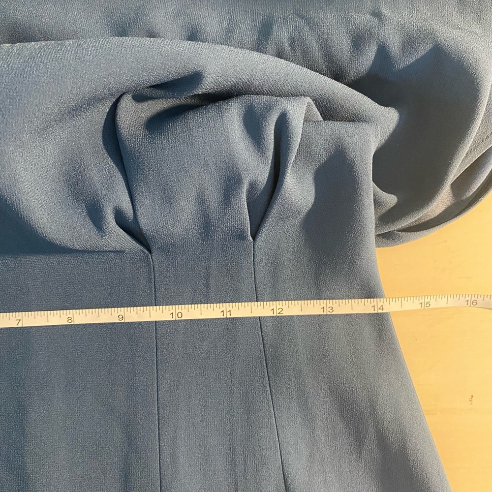 MM.LaFleur Slate Blue Midi Dress with Cap Sleeves - Picture 7 of 7